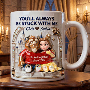 Romantic Cute Couple In Shirt Coffee Mug, Personalized Gifts For Couple 04qhti210126