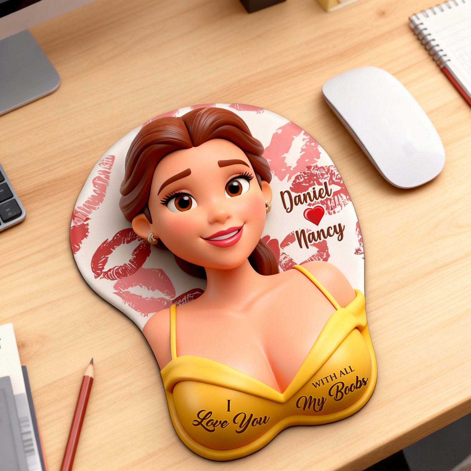Sassy Girl 3D Mouse Pad - Personalized Gift For Couples 01NATI191225-Homacus
