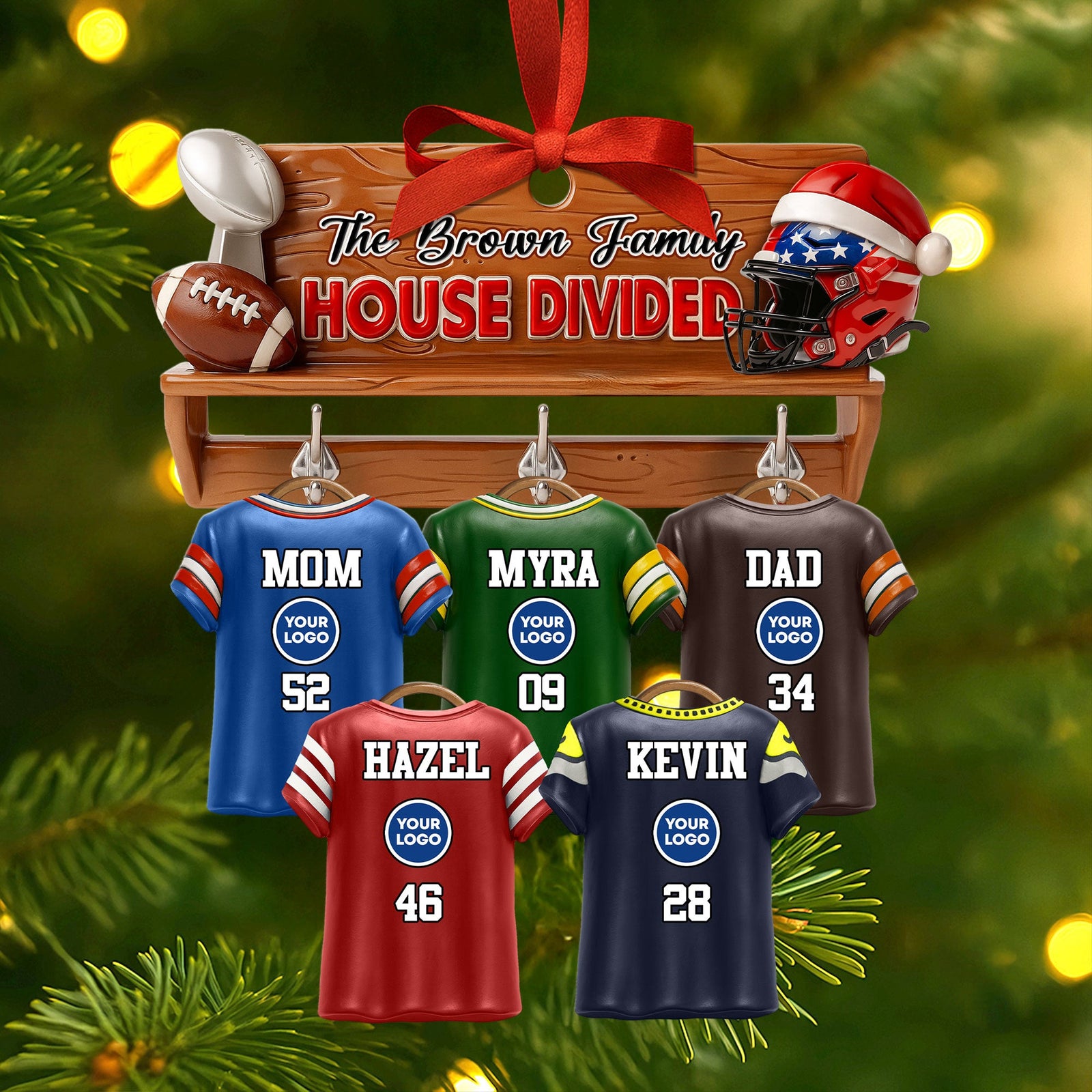 House Divided Family Ornament - Personalized Gifts For Family 01huti170925-Homacus