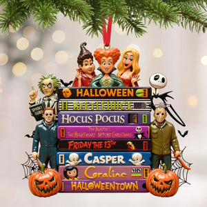 Horror Tape Stack Ornament, Personalized Christmas 02qhti161025