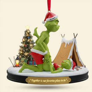 Cheeky Green Couple Ornament - Personalized Gifts For Couple 03ohti091025