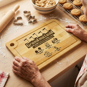 Grandma Kids Cutting Board - Personalized Engraved Cutting Board For Grandma 01HUTI110226-Homacus