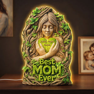 Nature Mother's Day Light Box - Personalized Gifts For Mom Custom Shape Acrylic Light Box 03HUTI221225