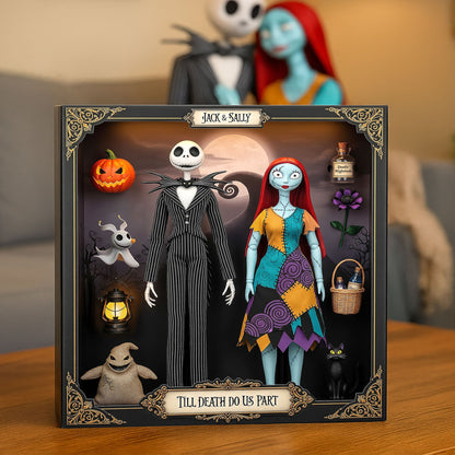 Spooky Couple Plaque - Personalized Gifts For Couple 04nati130825