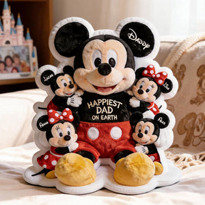 Happiest Dad On Earth And Kids Custom Shape Pillow - Personalized Gifts For Dads 02pgti020526