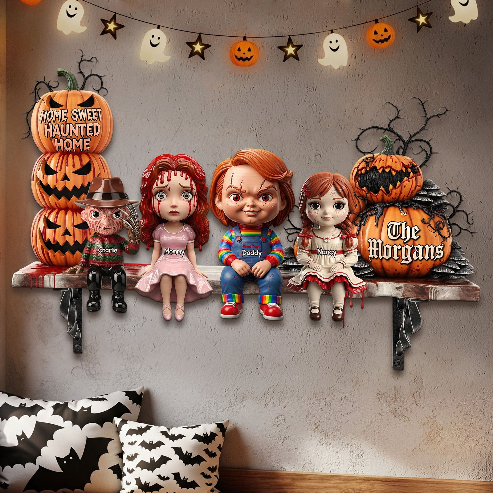 Horror Family Wood Sign - Personalized Gifts For Family 04ohti070825