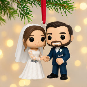 Cartoon Wedding Ornament - Custom Photo Gifts For Couple 05pgti040925