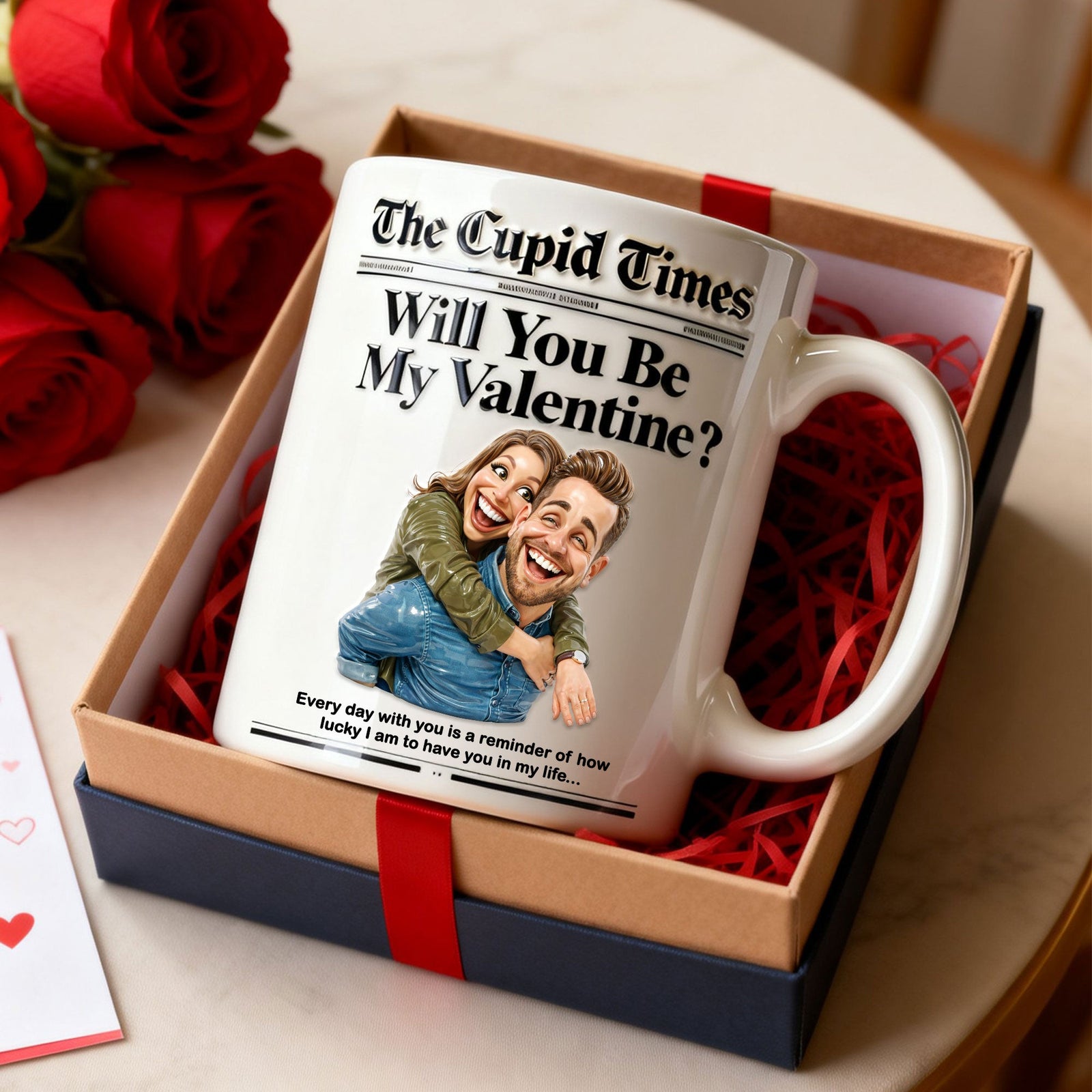 Newspaper Couple Custom Photo Coffee Mug - Personalized Gifts For Couple 01nati070126