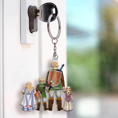 Dad Keychain - Personalized Gifts For Dad 01QHHU070525HG - Keychains - GoDuckee