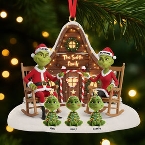 Green Monster Family Ornament - Personalized Gift For Family Christmas Ornament 04OHTI171025