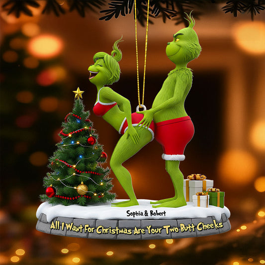 Naughty Green Couple Ornament - Personalized Christmas  Gifts For Couple 01ohti120925