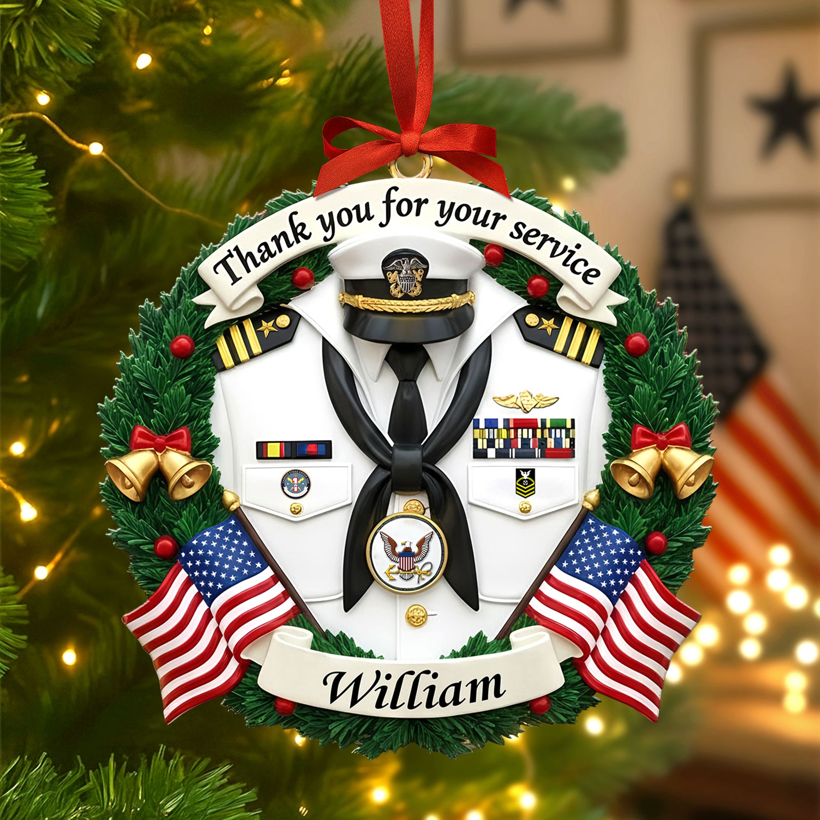Military Appreciation Christmas Ornament Personalized Gifts For Veterans 03KITI200925