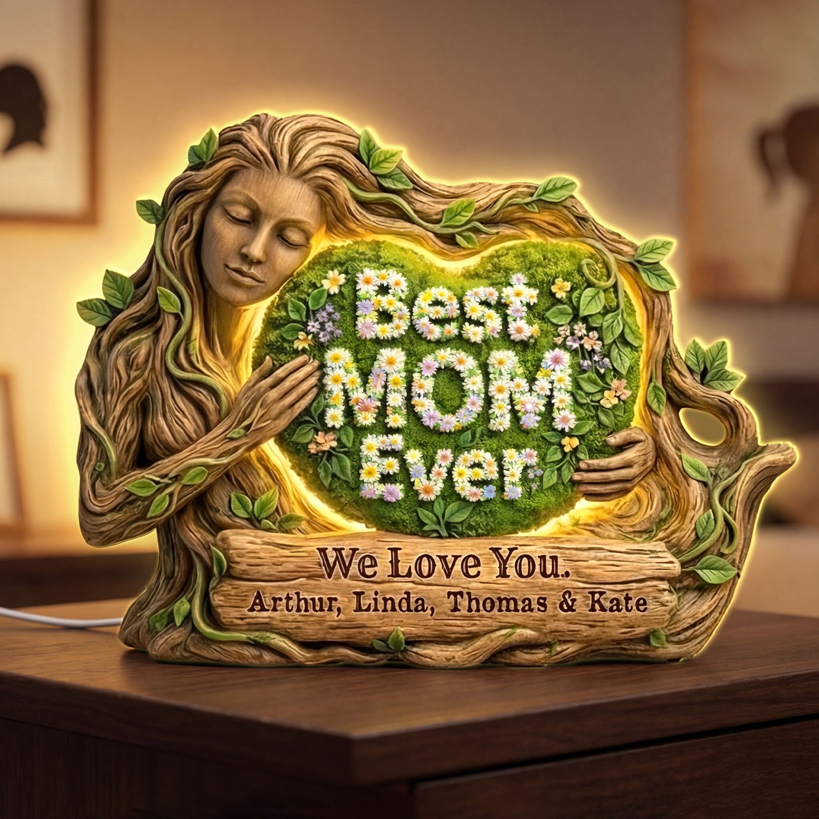 Forest Mom Acrylic Light Box - Personalized Gifts For Mother 01huti221225