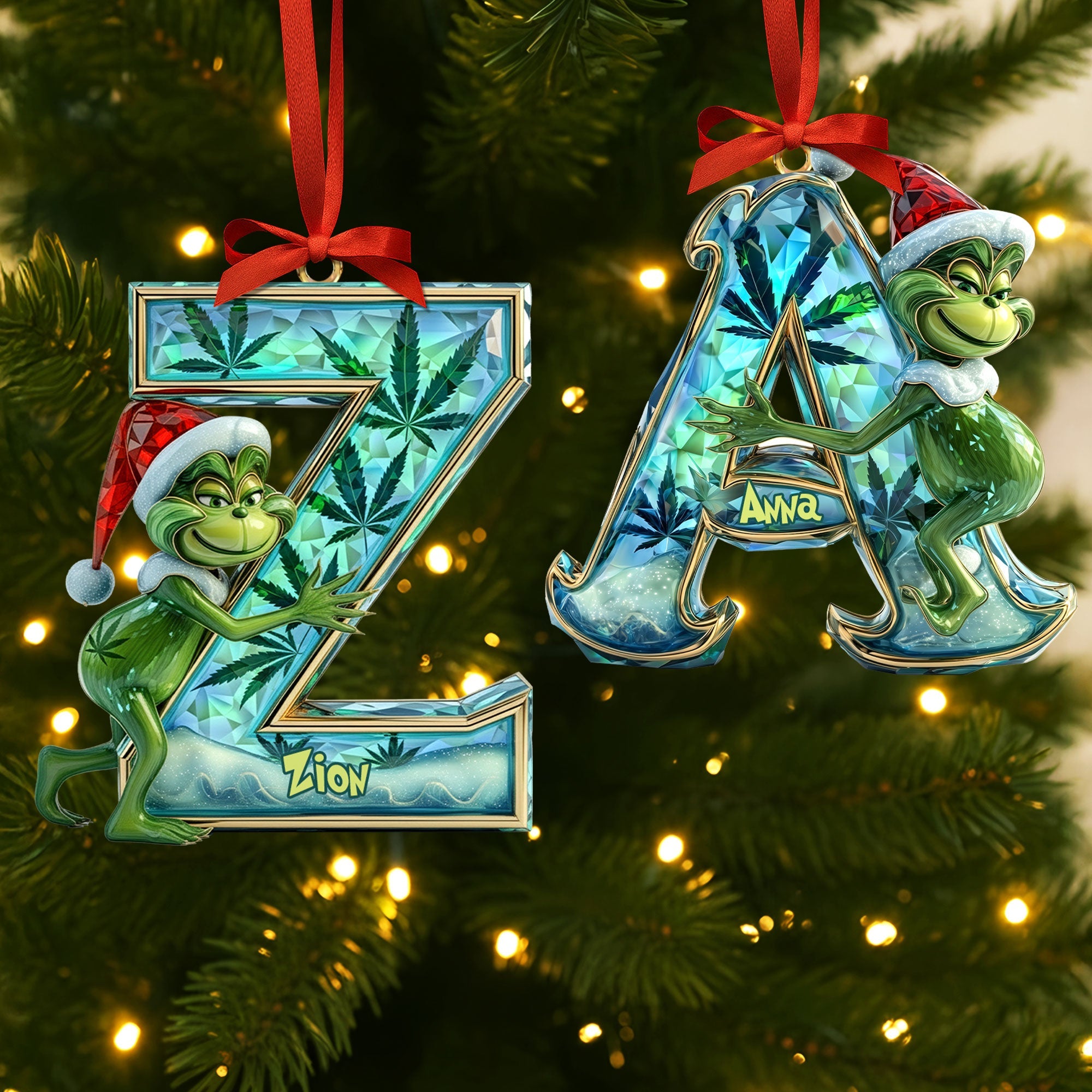 Funny Green Guy Ornament - Custom Letter Gifts For Loved Ones 01tgti180925