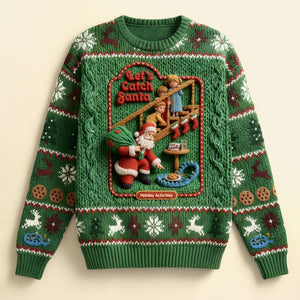 Creepy Fun Trap Santa Ugly Sweater, Personalized Gifts For Retro Dark Humor Fans 06qhti041125