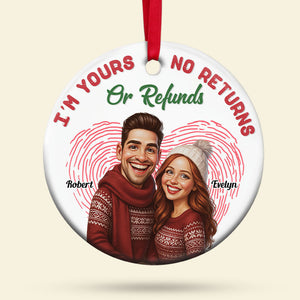 Caricature Couple Ornament - Custom Photo Gifts For Couple 03pgti270825