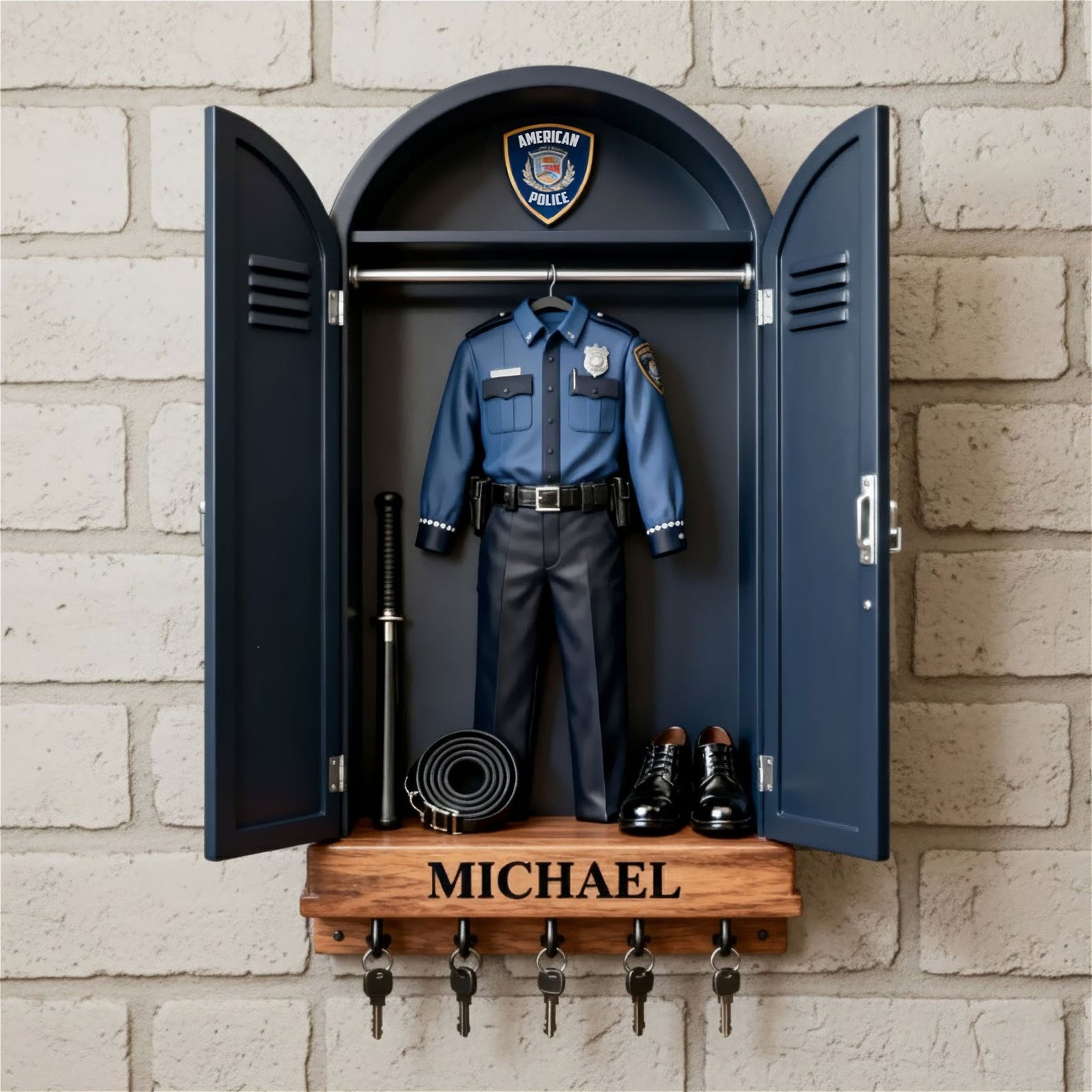 Police Uniform Key Hanger - Personalized Gifts For Police Officer 03toti161225