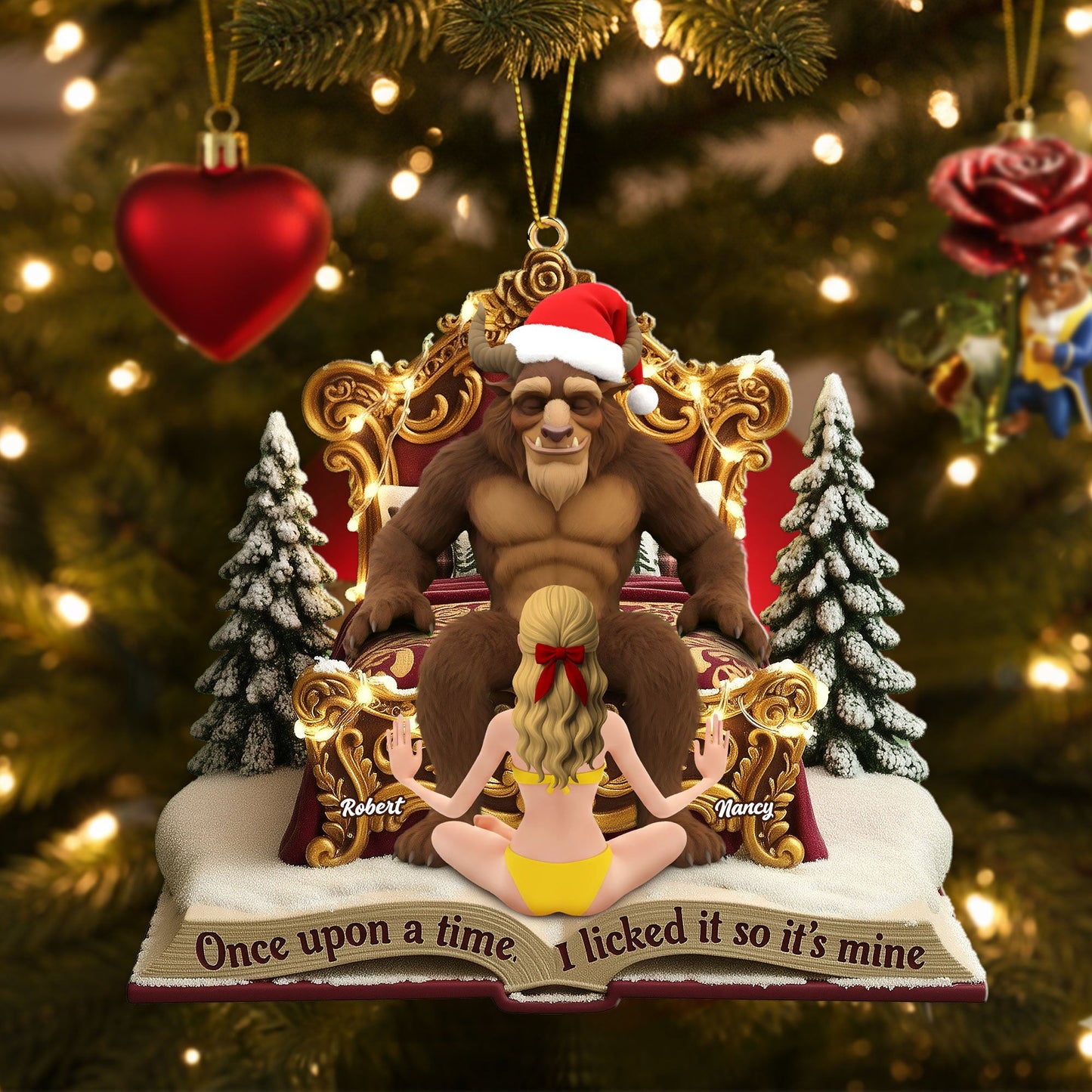 Cheeky Fairytale Couple Ornament - Personalized Gifts For Couple 03tgti220925