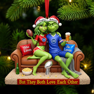 Sport Lover Green Monster Couple  Ornament - Personalized Gift For Couple Christmas Ornament 05HUTI291025