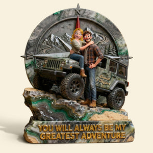 Adventurous Couple Acrylic Plaque, Personalized Gifts For Off-road Couple 04QHTI160126