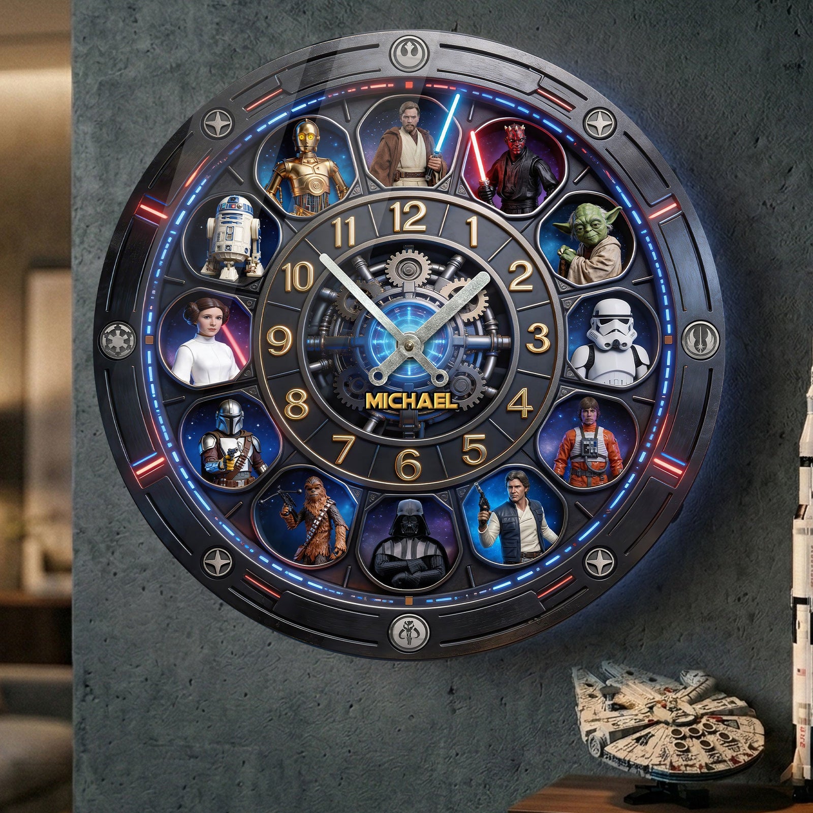 Sci-Fi Universe Wall Clock – Personalized Gifts For Space Fan 1 Layer Acrylic Hanging Wall Clock 05HUTI280226