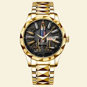 Military Men's Watch - Personalized Gifts For Veteran Personalized Men's Watch 03TGTI011225