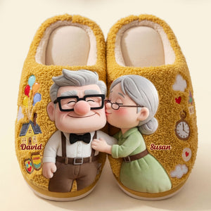 Adventure Of Love Couple Slippers - Personalized Gift For Couples 04PATI261225