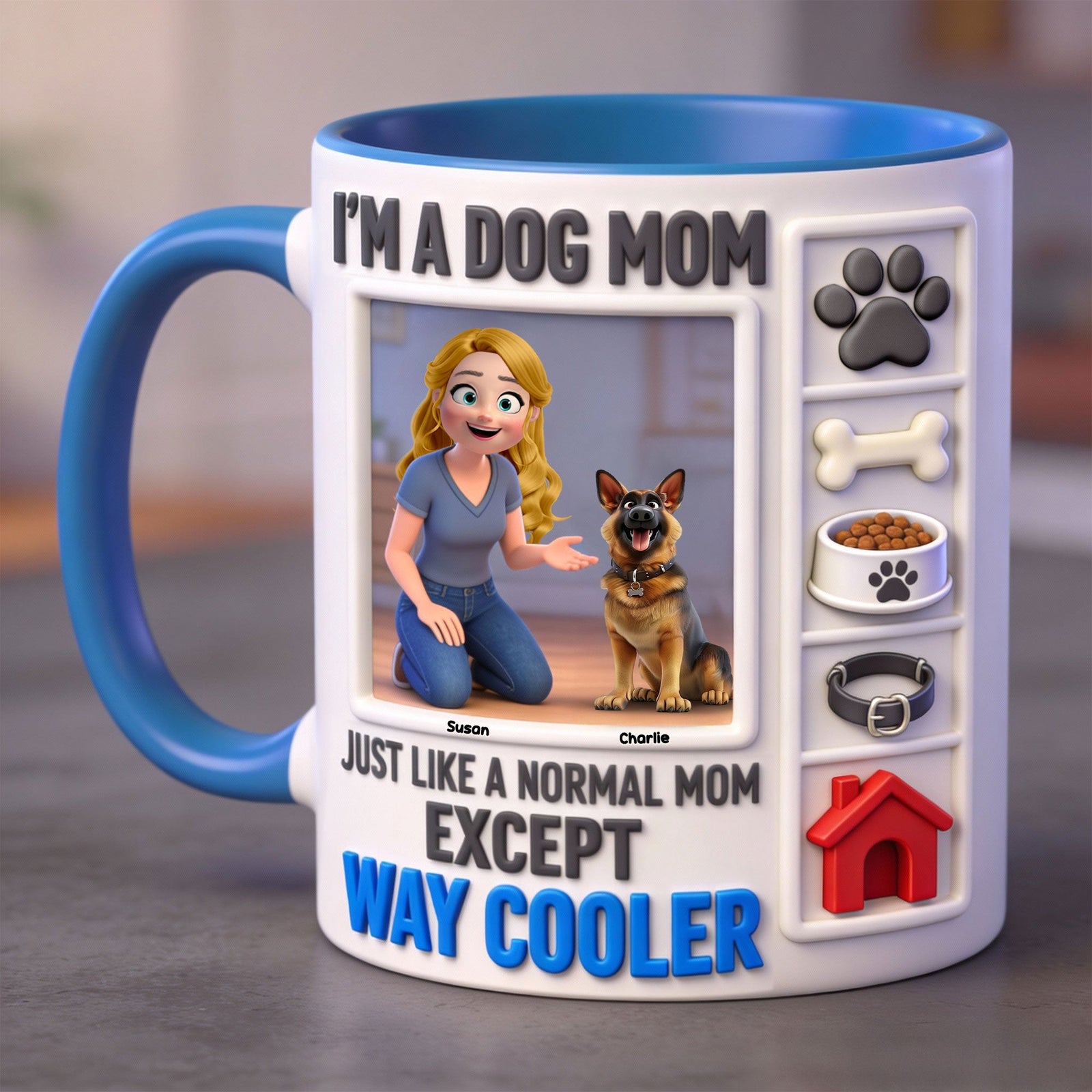 Dog Lover Coffee Accent Mug - Personalized Gifts For Dog Mom Coffee Mug 02KITI040226