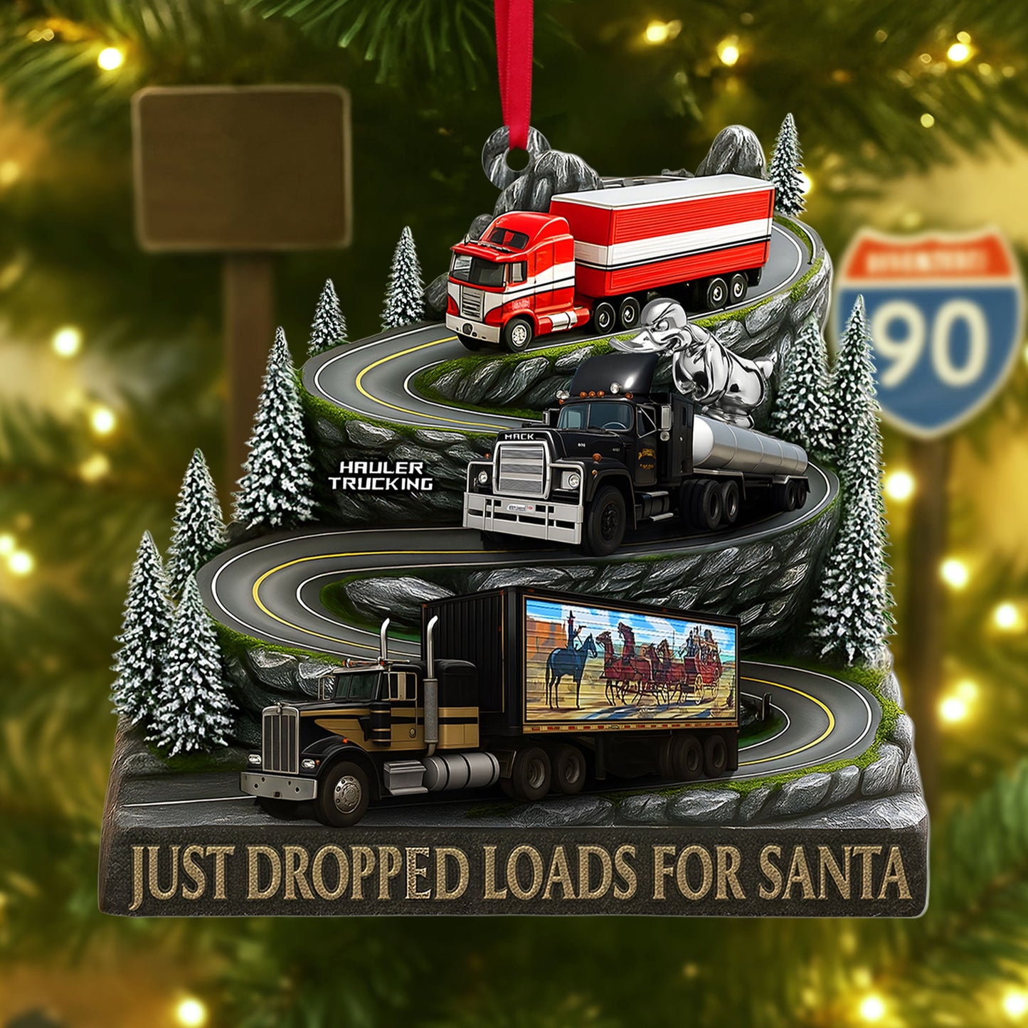 Classic Trucks Christmas Ornament, Personalized Gifts For Truckers 02qhti150925