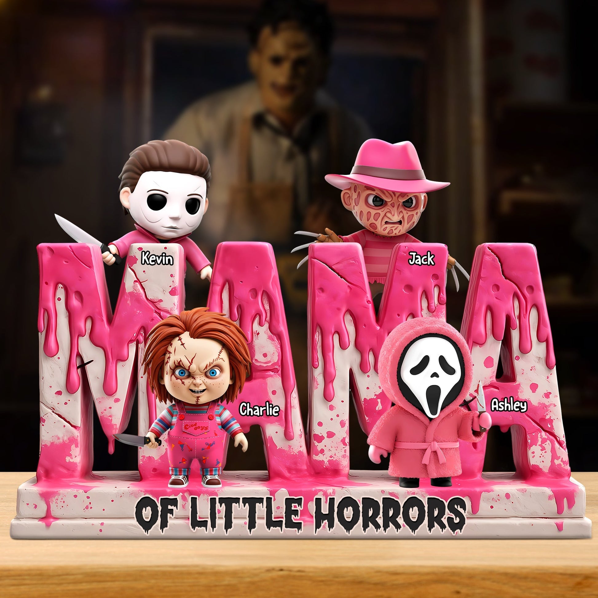 Personalized Gifts For Mom Plaque Mama Of Little Horrors 01qhti120425-Homacus