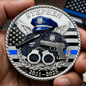 Law Enforcement Appreciation Coin - Personalized Gifts For Police Retirement Printed Metal Coin 06KITI120226
