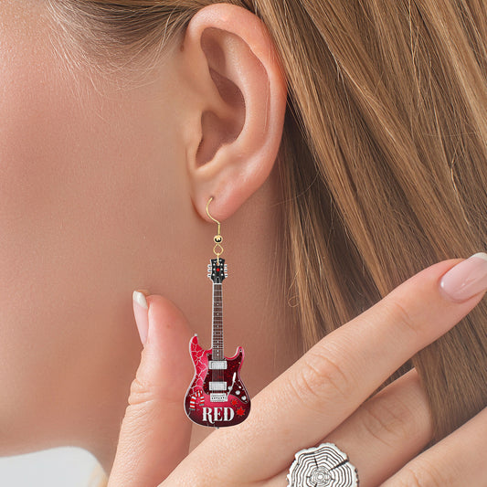 Guitar Earrings - Personalized Gifts For Music Lovers 01nati180625