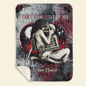 Deathly Love Gothic Skull Couple Blanket, Personalized Gifts For Couple 04qhti091225