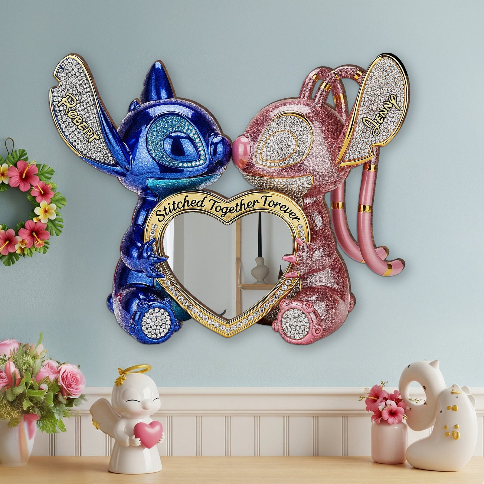 Cute Alien Couple Mirror - Personalized Gifts For Couple 02ohti210725
