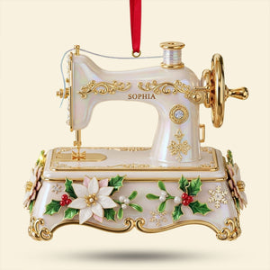 Sewing Machine Ornament - Personalized Gifts For Sewing Lovers 04pgti091025