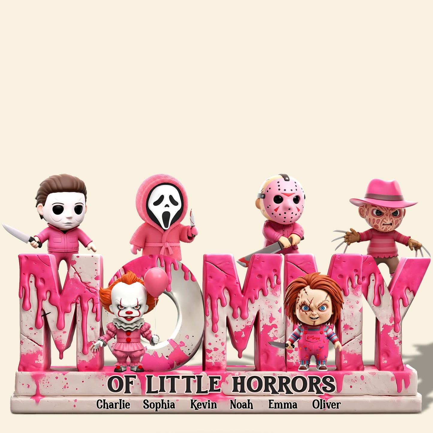 Personalized Gifts For Mom Plaque Mama Of Little Horrors 01qhti140425-Homacus