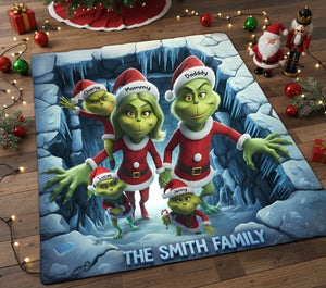 Green Monster Family Doormat- Personalized Gifts For Family 02ohti151025