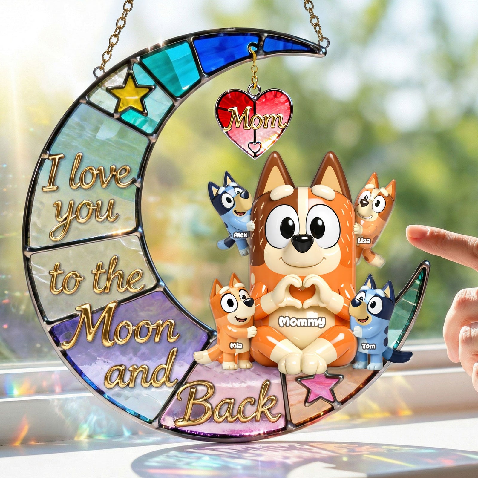 Mom And Kids Suncatcher Ornament - Personalized Gifts For Mom 01ohti270226