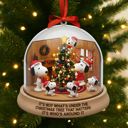 Cartoon Dog Family Christmas Ornament, Personalized Gifts For Family 06qhti170925