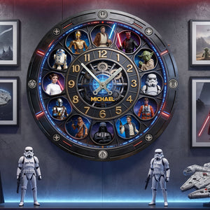 Sci-Fi Universe Wall Clock – Personalized Gifts For Space Fan 1 Layer Acrylic Hanging Wall Clock 05HUTI280226