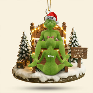 Naughty Green Couple Ornament - Personalized Gifts For Couple 03tgti120925