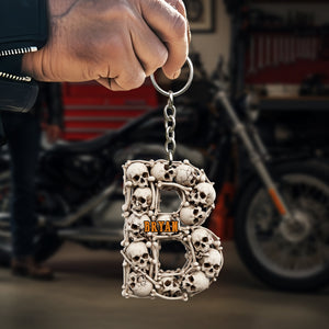 Skull Keychain - Personalized Gifts For Skull Lovers 02huti240725