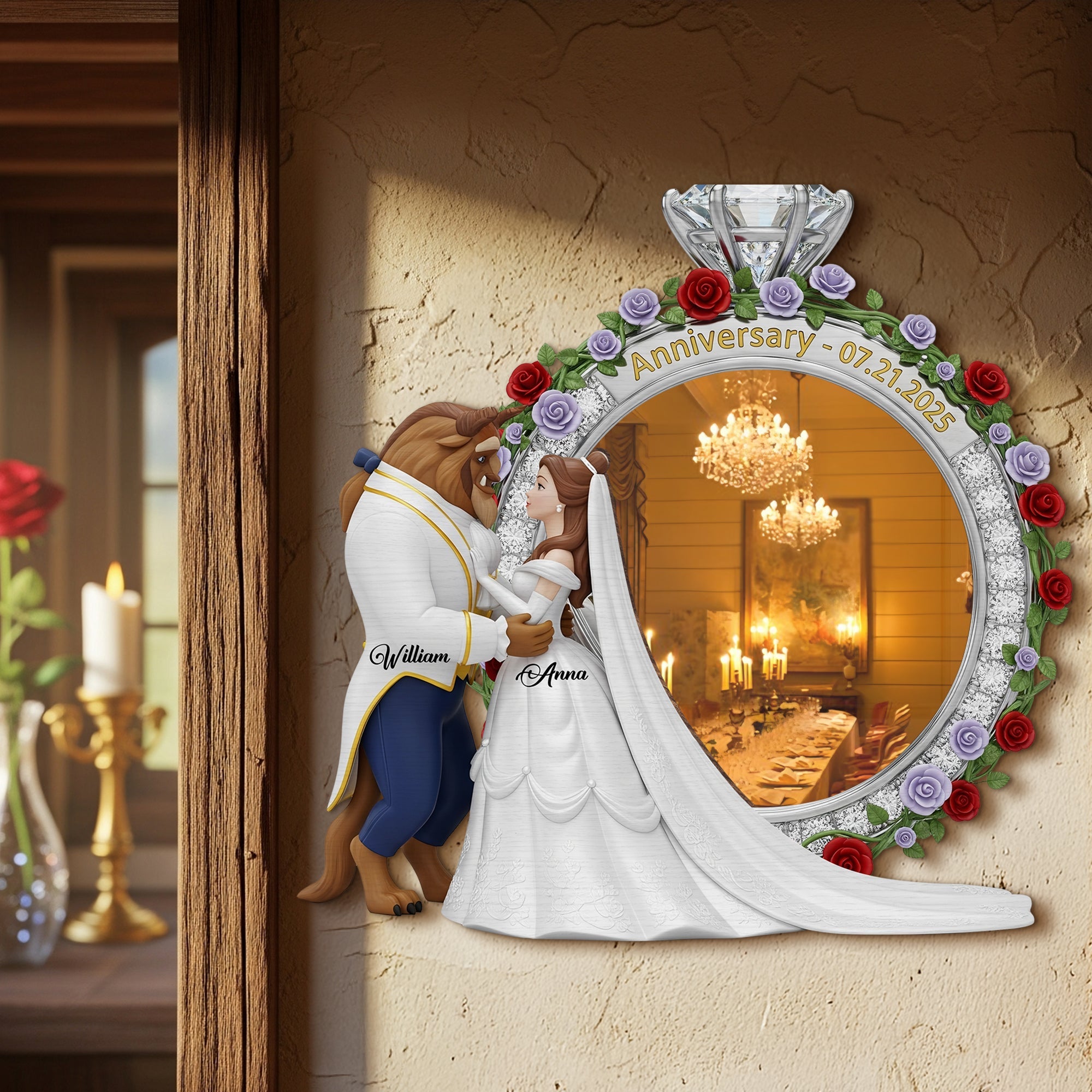 Romantic Couple Mirror - Personalized Gifts For Couple 02ohti230725