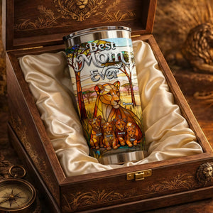 Lion Mom And Kids 20oz Tumbler - Personalized Gifts For Mother's Day Tumbler 04TOTI230226-Homacus