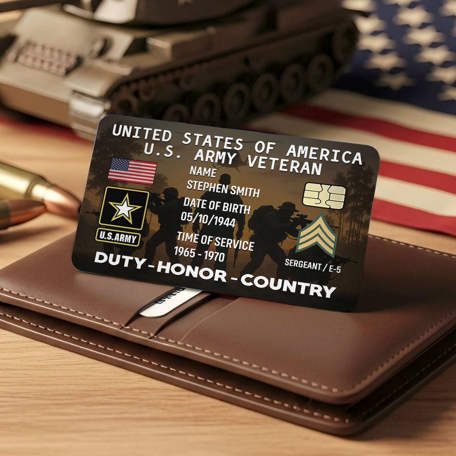 Veteran Wallet Card - Custom Military Logo Gifts For Veteran 02toti040725