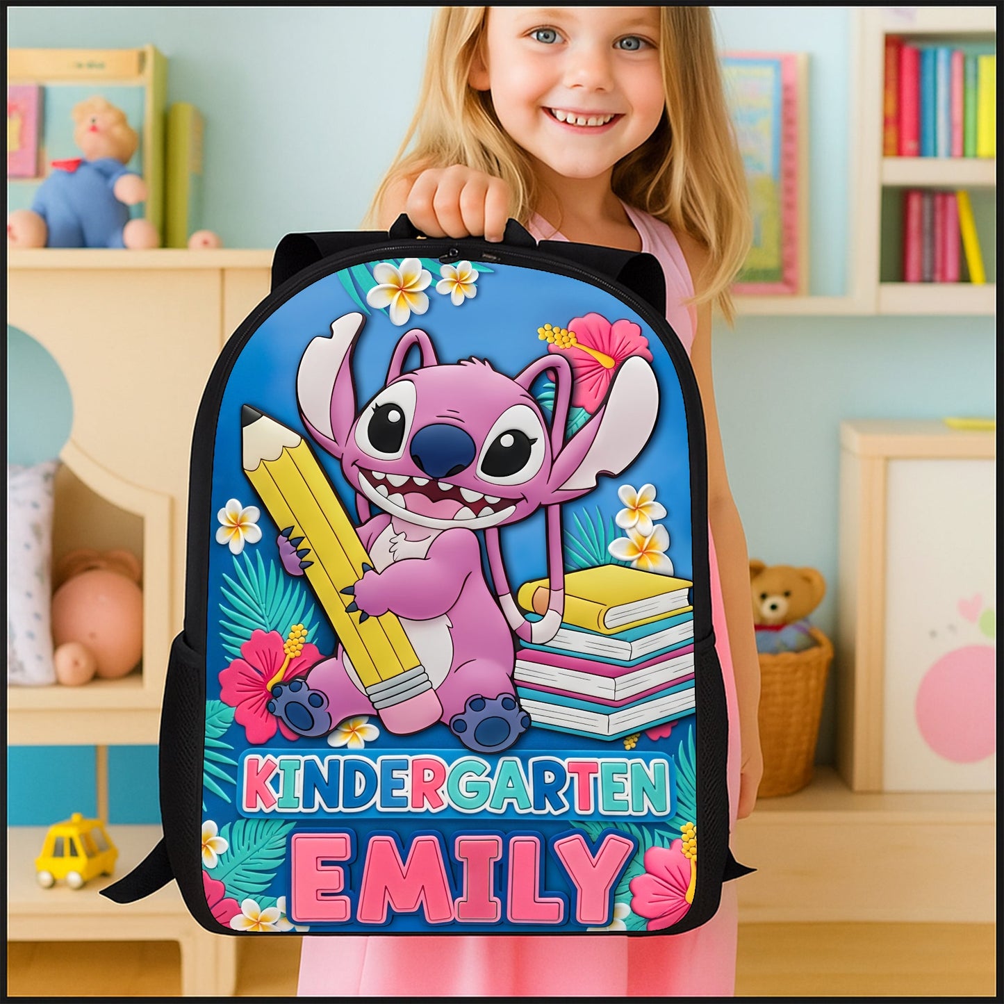 Cute Alien School Bag - Personalized Gifts For Kids 05huti010825