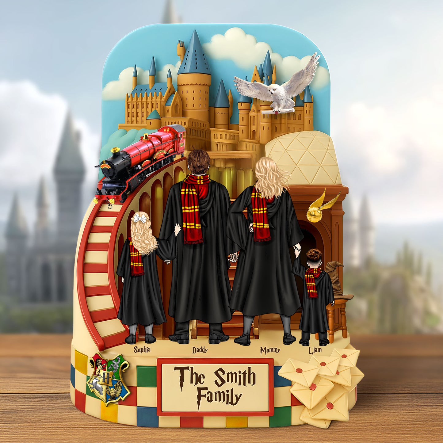 Wizard Family Plaque - Personalized Gifts For Dad 04huti220525