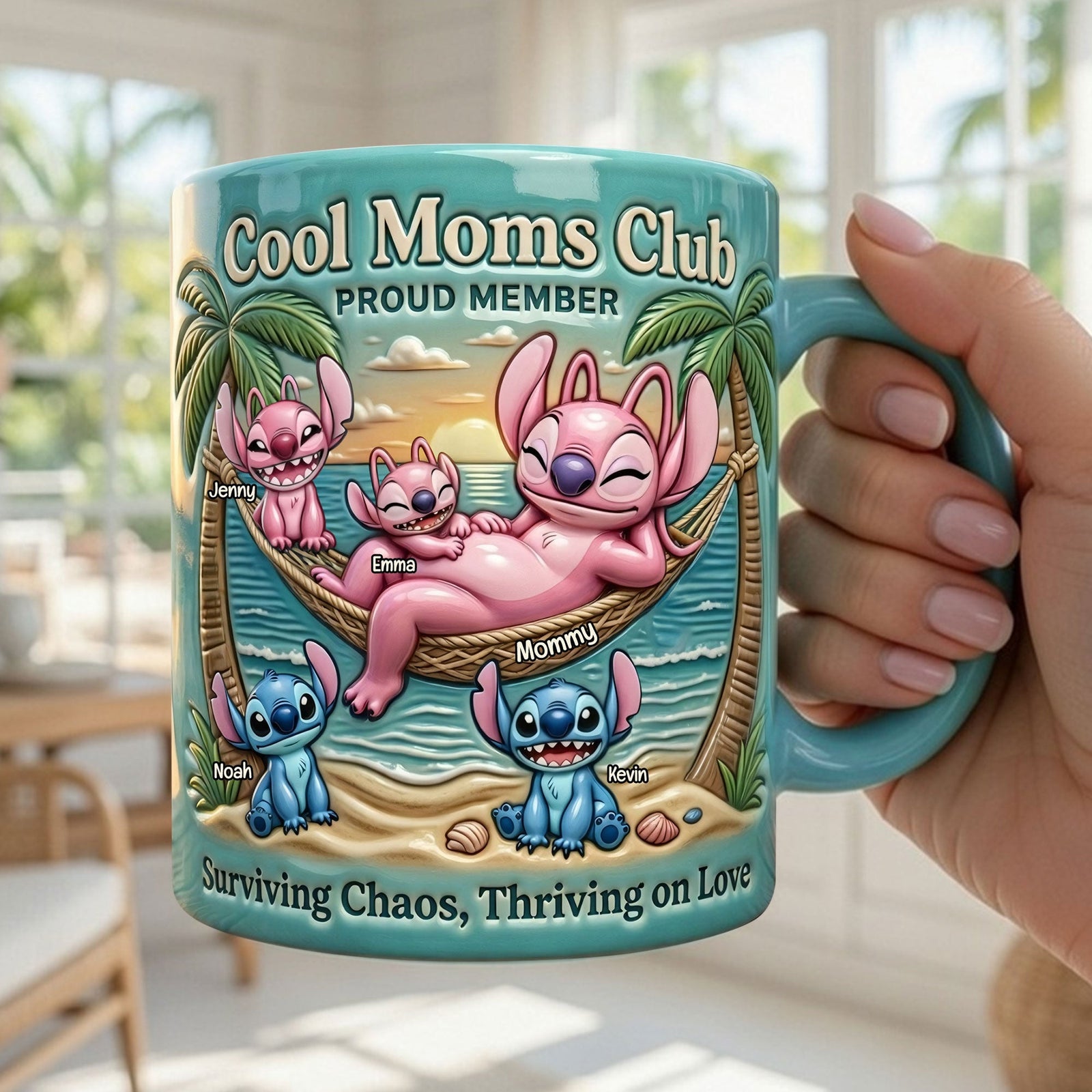 Chilling Mom & Hers Mischievous Kids Mug, Personalized Gifts For Moms 02qhti040326