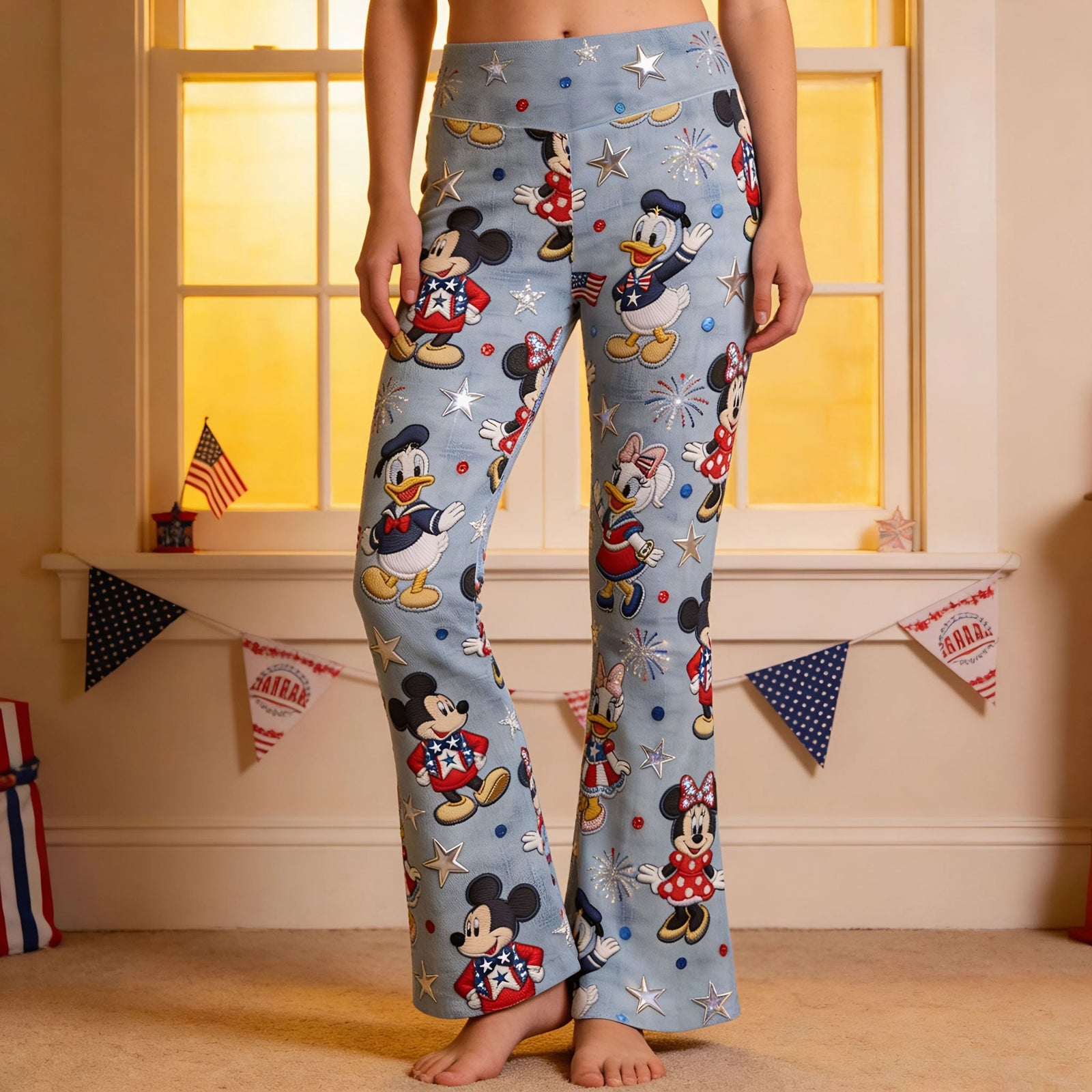 Lovely Characters Flare Leggings - Gifts to Celebrate America’s 250th Anniversary 04pgti170326