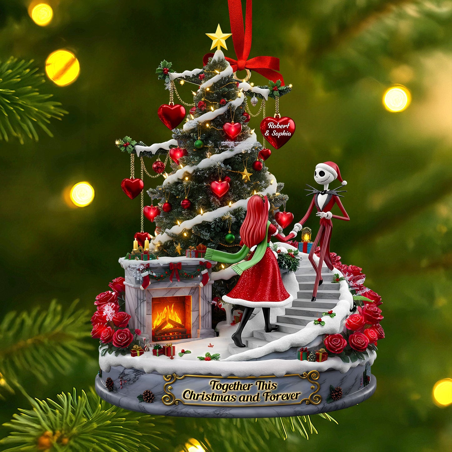 Forever Spooky Couple Ornament - Personalized Gifts For Couple 02pati170925